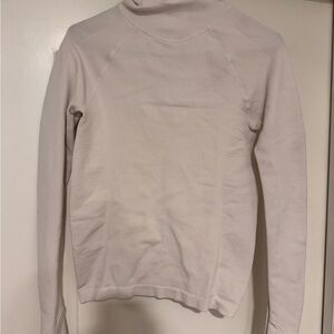 Athleta Cream Mock Neck Lightweight Sweater